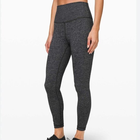 Lululemon Wunder Train High-Rise Tight 25" Leggings Heathered Grey Luon Size 4 - Picture 1 of 4